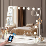 NNEED Makeup Mirrors LED Bluetooth Rotatable 58x46cm