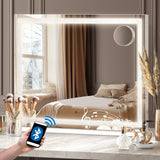 NNEED Bluetooth Makeup Mirror Crystal LED 80x62cm