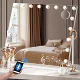 NNEED Makeup Mirrors LED Bluetooth Rotatable 80x65cm