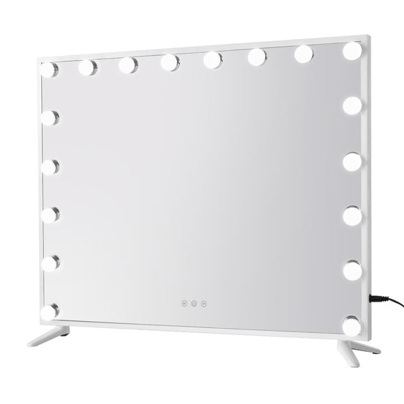 NNEDSZ 80x65cm Makeup Mirror Hollywood Vanity with LED Light White Frame
