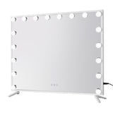 NNEDSZ 80x65cm Makeup Mirror Hollywood Vanity with LED Light White Frame