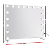 NNEDSZ 80x65cm Makeup Mirror Hollywood Vanity with LED Light White Frame