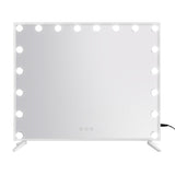 NNEDSZ 80x65cm Makeup Mirror Hollywood Vanity with LED Light White Frame