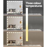 NNEDSZ 80x65cm Makeup Mirror Hollywood Vanity with LED Light White Frame
