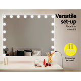 NNEDSZ 80x65cm Makeup Mirror Hollywood Vanity with LED Light White Frame