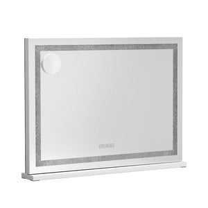 NNEDSZ Bluetooth Makeup Mirror 58x46cm Hollywood Vanity with LED Light Crystal