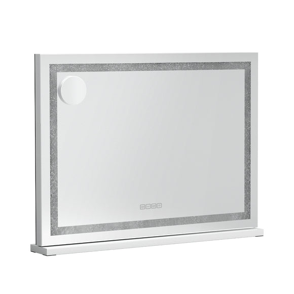 NNEDSZ Bluetooth Makeup Mirror 58x46cm Hollywood Vanity with LED Light Crystal