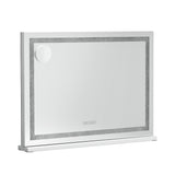 NNEDSZ Bluetooth Makeup Mirror 58x46cm Hollywood Vanity with LED Light Crystal