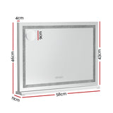 NNEDSZ Bluetooth Makeup Mirror 58x46cm Hollywood Vanity with LED Light Crystal