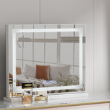 NNEDSZ Bluetooth Makeup Mirror 58x46cm Hollywood Vanity with LED Light Crystal