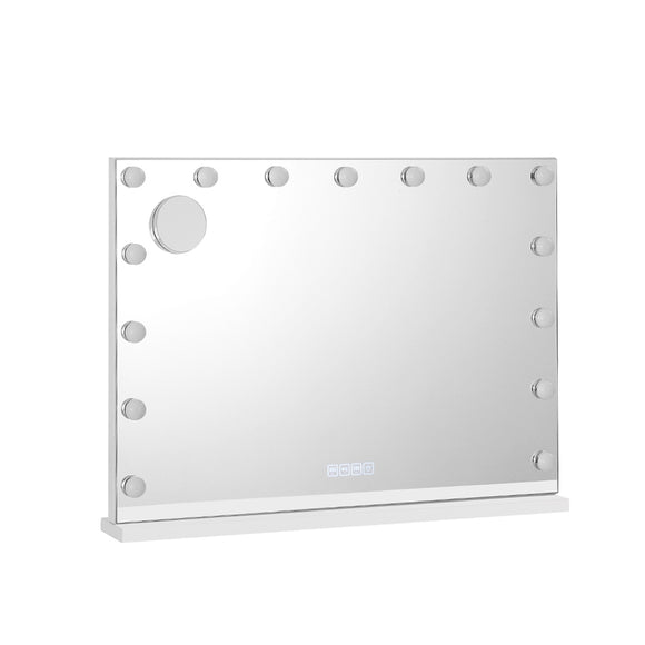 NNEDSZ Bluetooth Makeup Mirror 80x58cm Hollywood Vanity with LED Light Wall