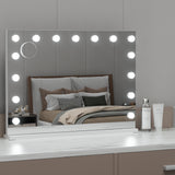 NNEDSZ Bluetooth Makeup Mirror 80x58cm Hollywood Vanity with LED Light Wall