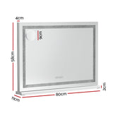 NNEDSZ Bluetooth Makeup Mirror 80x58cm Hollywood Vanity with LED Light Crystal
