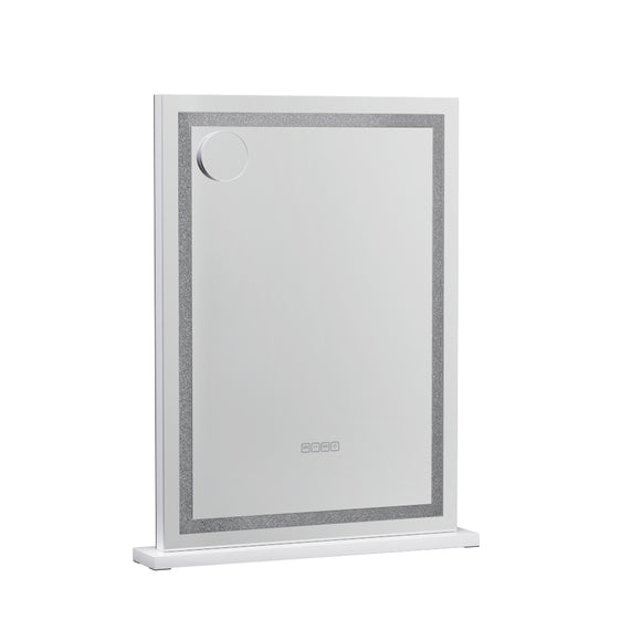 NNEDSZ Bluetooth Makeup Mirror 58x80cm Hollywood Vanity with LED Light Crystal