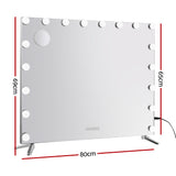 NNEDSZ Bluetooth Makeup Mirror 80x65cm Hollywood Vanity with LED Light Wall