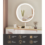NNEDSZ Makeup Mirror 40x40cm Hollywood Vanity with LED Light Tabletop Round