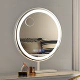NNEDSZ Makeup Mirror 40x40cm Hollywood Vanity with LED Light Tabletop Round