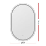 NNEDSZ LED Wall Mirror With Light 50X75CM Bathroom Decor Oval Mirrors Vanity