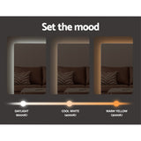 NNEDSZ Wall Mirror 70X50cm with LED Light Bathroom Home Decor Round Rectangle