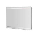 NNEDSZ Wall Mirror 100X70CM with LED Light Bathroom Home Decor Round Rectangle
