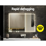 NNEDSZ Wall Mirror 100X70CM with LED Light Bathroom Home Decor Round Rectangle