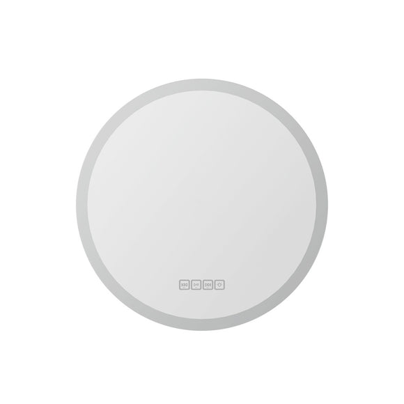 NNEDSZ Bluetooth LED Wall Mirror With Light 50CM Bathroom Decor Round Mirrors