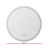 NNEDSZ Bluetooth LED Wall Mirror With Light 60CM Bathroom Decor Round Mirrors