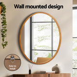 NNEDSZ Wall Mirror Wooden Makeup 80cm