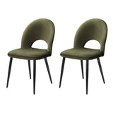 NNEDSZ Dining Chairs Set of 2 Velvet Hollow Green