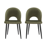 NNEDSZ Dining Chairs Set of 2 Velvet Hollow Green