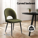NNEDSZ Dining Chairs Set of 2 Velvet Hollow Green