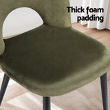 NNEDSZ Dining Chairs Set of 2 Velvet Hollow Green