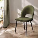 NNEDSZ Dining Chairs Set of 2 Velvet Hollow Green