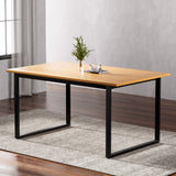 NNEDSZ Artiss Dining Table 6 Seater Kitchen Cafe Rectangular Wooden Table 150CM