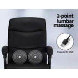 NNEDSZ 2 Point Massage Office Chair PU Leather Black