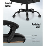 NNEDSZ 2 Point Massage Office Chair PU Leather Black