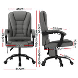 NNEDSZ 2 Point Massage Office Chair Fabric Black