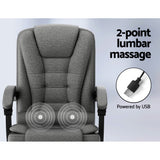 NNEDSZ 2 Point Massage Office Chair Fabric Black
