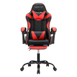 NNEDSZ 2 Point Massage Gaming Office Chair Footrest Red