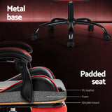 NNEDSZ 2 Point Massage Gaming Office Chair Footrest Red