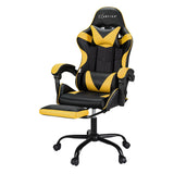 NNEDSZ 2 Point Massage Gaming Office Chair Footrest Yellow