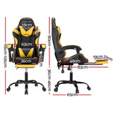 NNEDSZ 2 Point Massage Gaming Office Chair Footrest Yellow