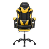NNEDSZ 2 Point Massage Gaming Office Chair Footrest Yellow