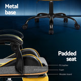 NNEDSZ 2 Point Massage Gaming Office Chair Footrest Yellow