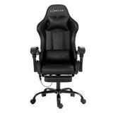 NNEDSZ Artiss 6 Point Massage Gaming Office Chair Footrest Black