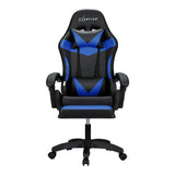 NNEDSZ 6 Point Massage Gaming Office Chair 7 LED Footrest Blue