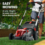 NNEMB 520CX 40V SYNC 17' Cordless Lawn Mower Kit, Fast Charger, 2 x 4Ah Battery, 5 Cutting Heights, Adjustable Ergonomic Handle, Mulching Option