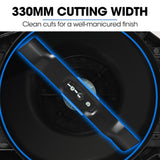 NNEMB 350CX 20V 13' Cordless Lawn Mower Kit, Fast Charger, 4Ah Battery, 5 Height, Brushless Electric, 330mm Cutting Path