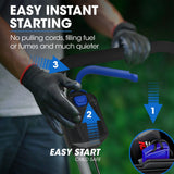 NNEMB 350CX 20V 13' Cordless Lawn Mower Kit, Fast Charger, 4Ah Battery, 5 Height, Brushless Electric, 330mm Cutting Path