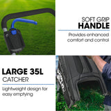 NNEMB 350CX 20V 13' Cordless Lawn Mower Kit, Fast Charger, 4Ah Battery, 5 Height, Brushless Electric, 330mm Cutting Path